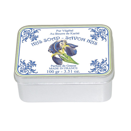 Naturseife 100 g Tin Box Iris Poudré