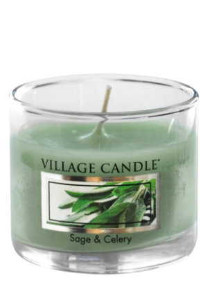 Mini Glass Votive Sage & Celery