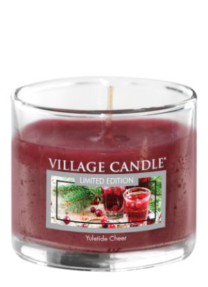Mini Glass Votive Yuletide Cheer