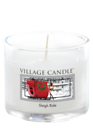 Mini Glass Votive Sleigh Ride