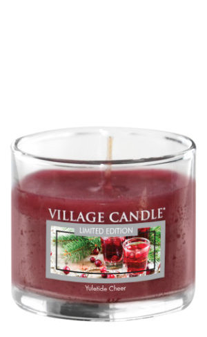 Mini Glass Votive Yuletide Cheer