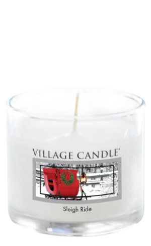 Mini Glass Votive Sleigh Ride