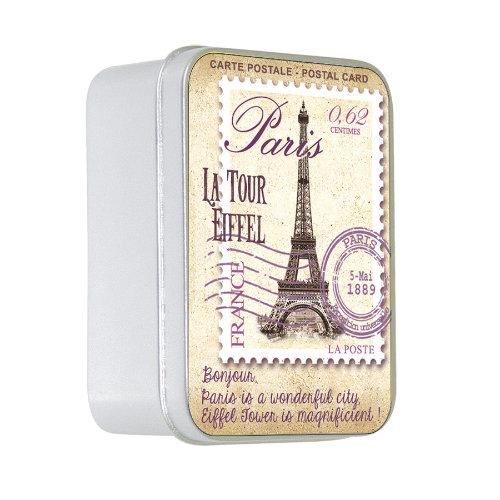 Naturseife 100 g Tin Box Carte Postale Paris